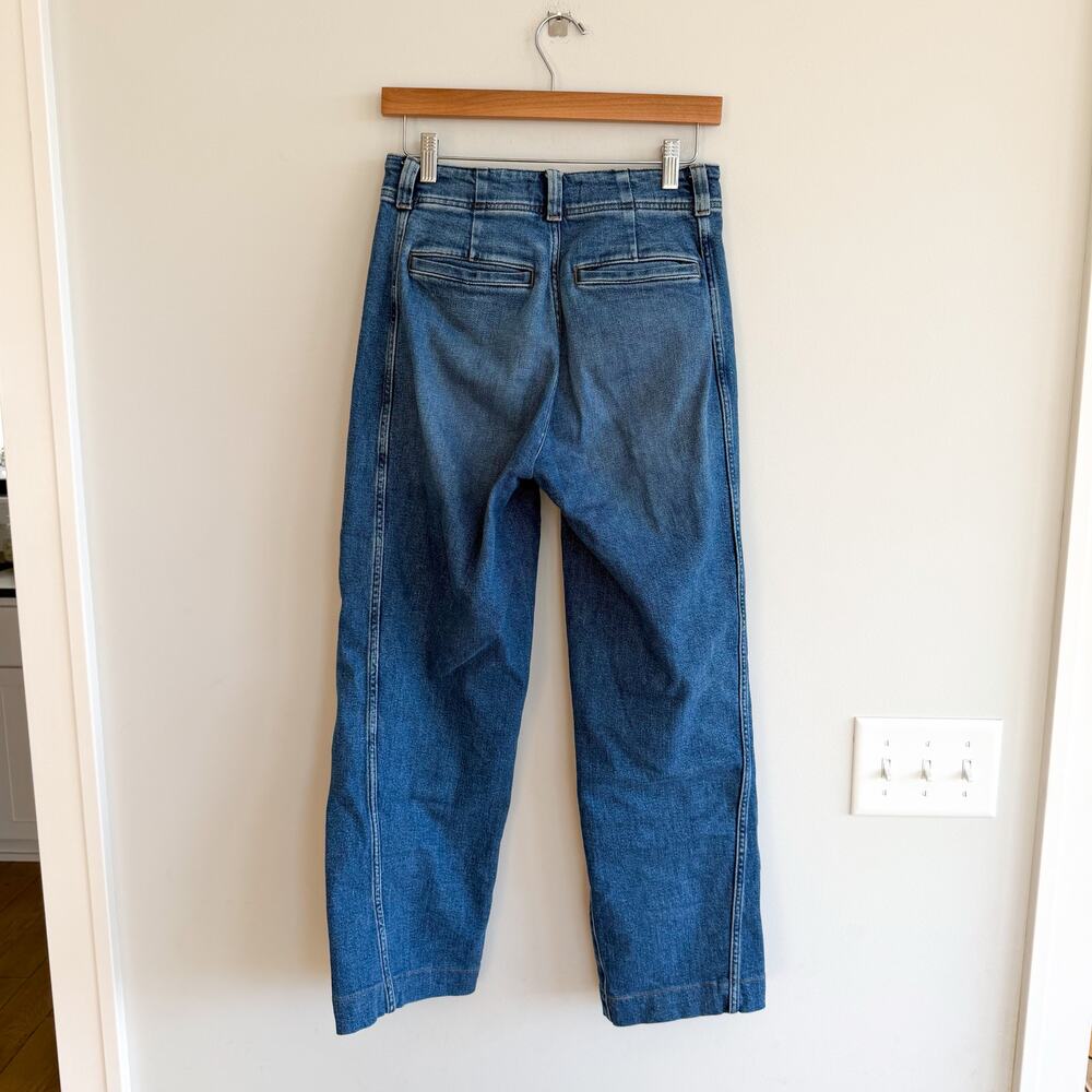 Madewell Tapered Denim Trousers High Rise Casual Jeans Blue 25 - Picture 2 of 11